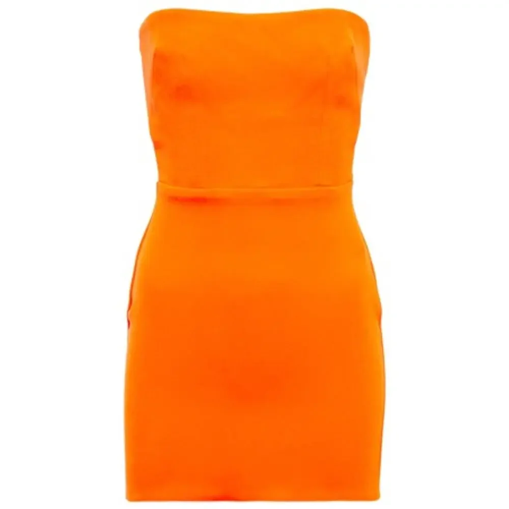 Alex Perry Neon Orange Strapless Mini Dress - Picture 3 of 8